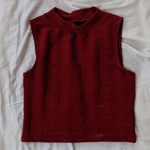 Crop mock turtleneck