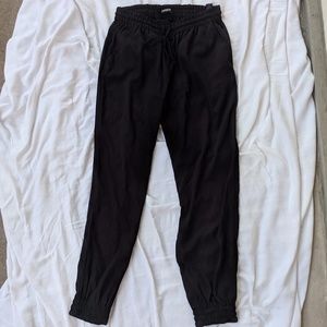Silky black joggers