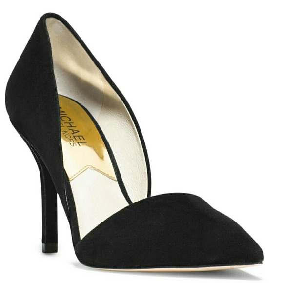 michael kors black suede pumps