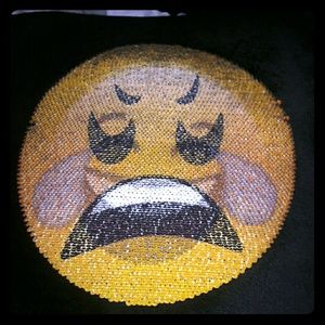 Emoji scratchy Pillow
