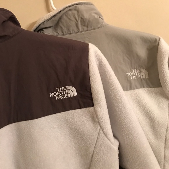 BOGO! North Face white and grey fleece jackets. - Picture 2 of 8