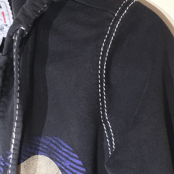 True Religion Black Logo Zip Women Hoodie - Picture 4 of 8