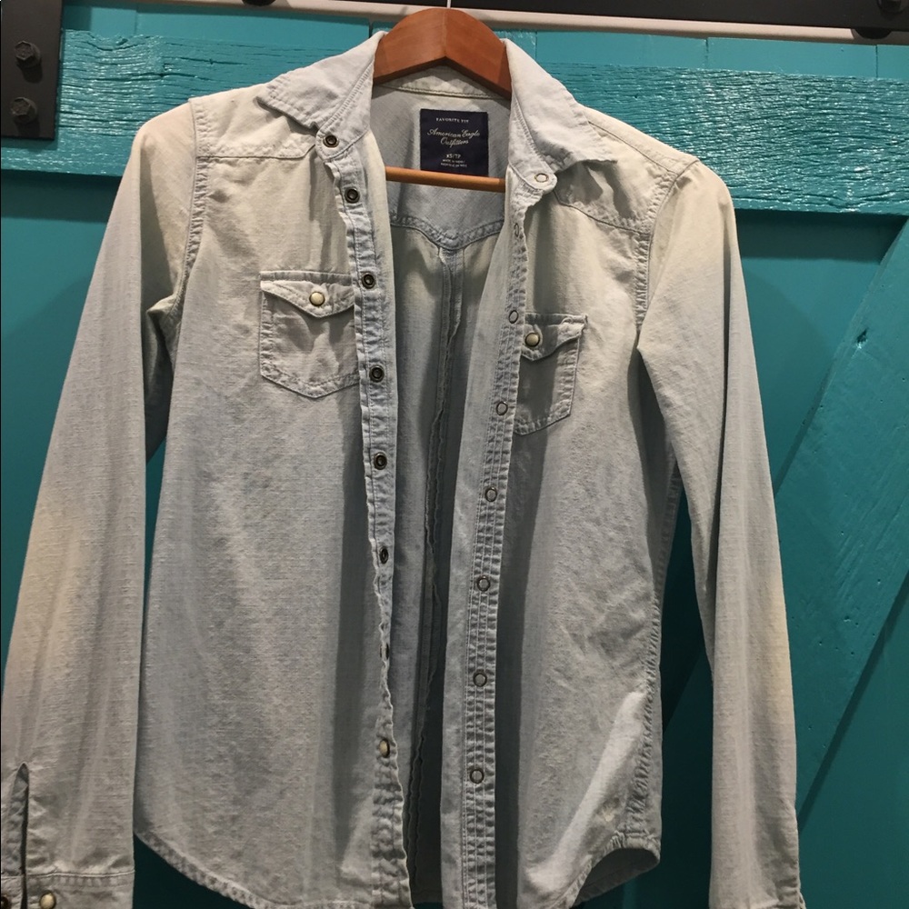 Denim button up shirt