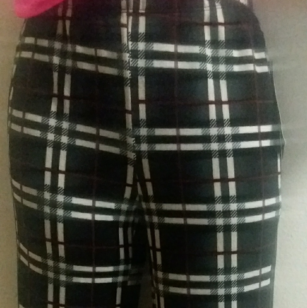 Plaid ladies pants