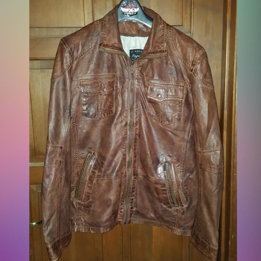 LA MARQUE Regency Collection Brown Leather Jacket