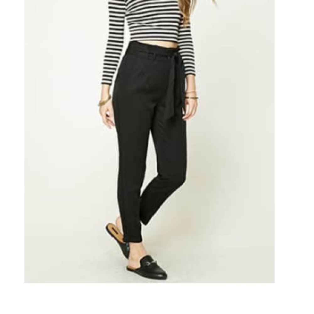 High Waisted Belted Trouser