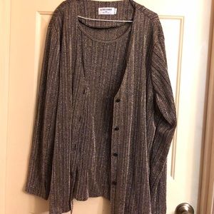 Black and gold dress shirt with built in tunic
