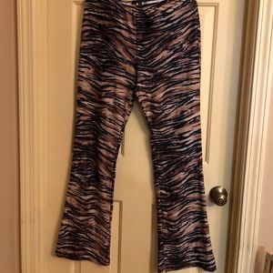 NWOT leopard print polyester stretch pants.