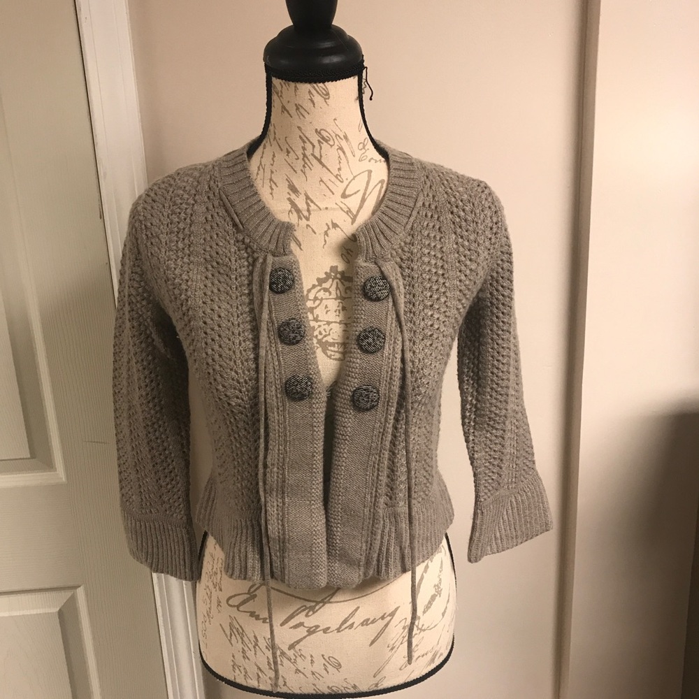 Cute Cropped 100% Wool Tocca Cardigan