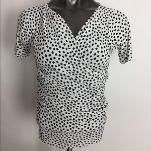 MaxMara Black White Stretchy Casual Blouse