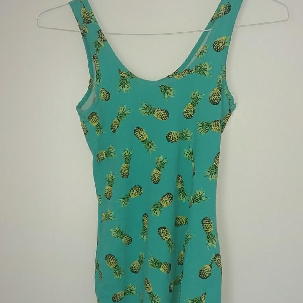 Teal Pineapple Tanktop