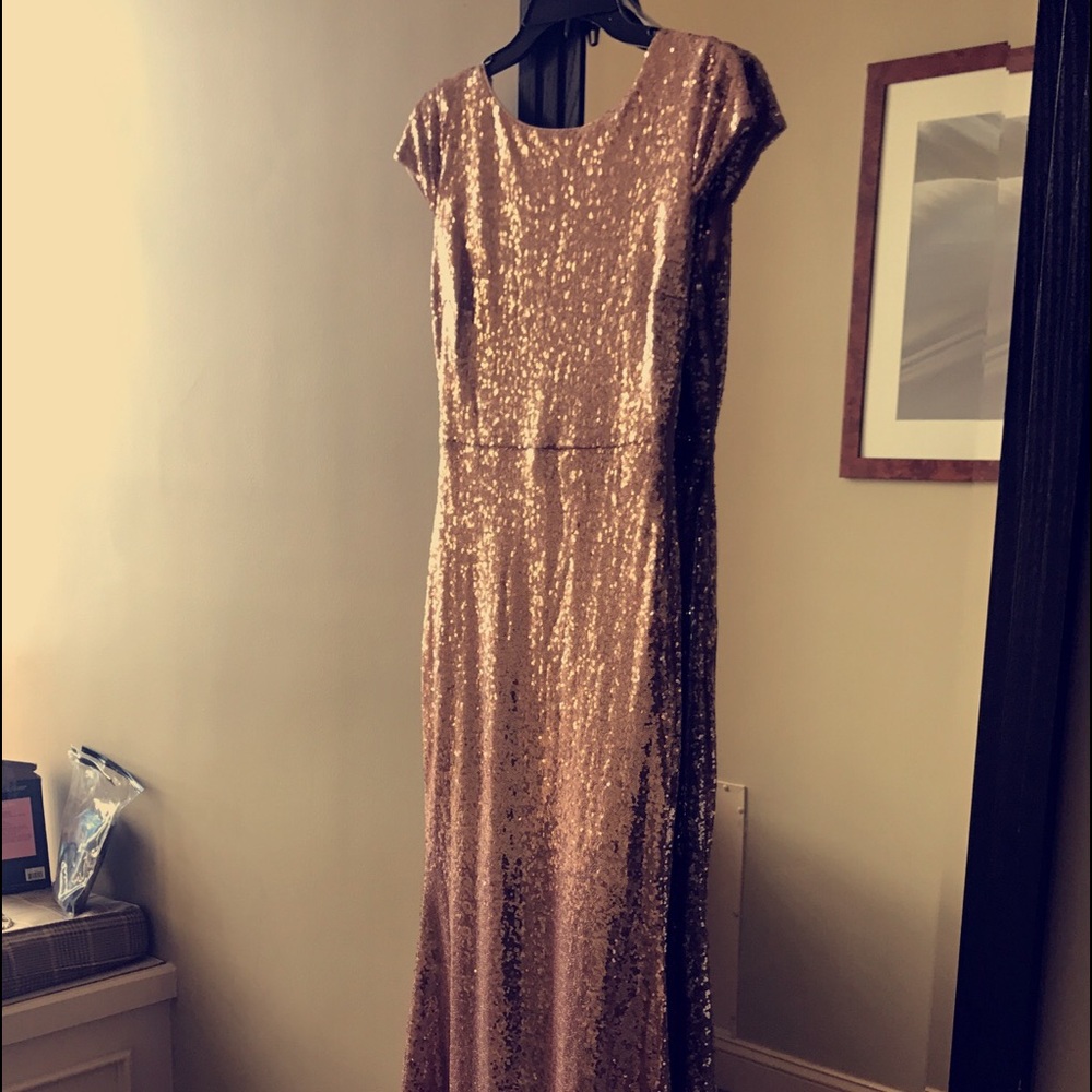 Rose gold formal gown