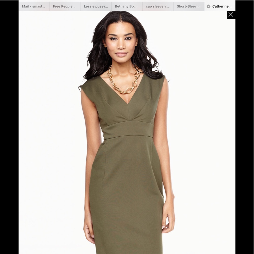 Catherine Malandrino Body Con V Neck Dress