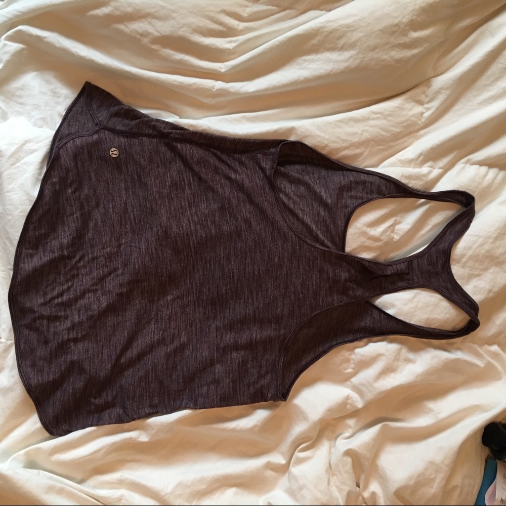 Dark heathered purple red lululemon tank size 6