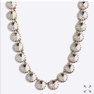 J.Crew Brass plates Crystal necklace