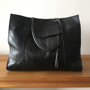 Large Black Leather Tote