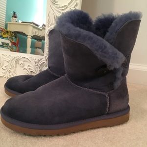 Purple UGG Bailey Button Boots (Indigo)
