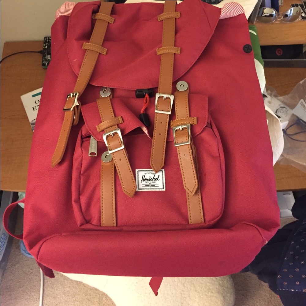 Herschel red back pack
