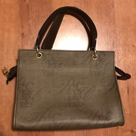 Nina Ricci Brown Logo Handbag Vintage EUC - Picture 3 of 4