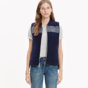 NWT Madewell Reversible Vest in Stripe