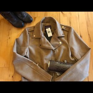 NWT Moto Jacket, gorgeous camel color! Size L