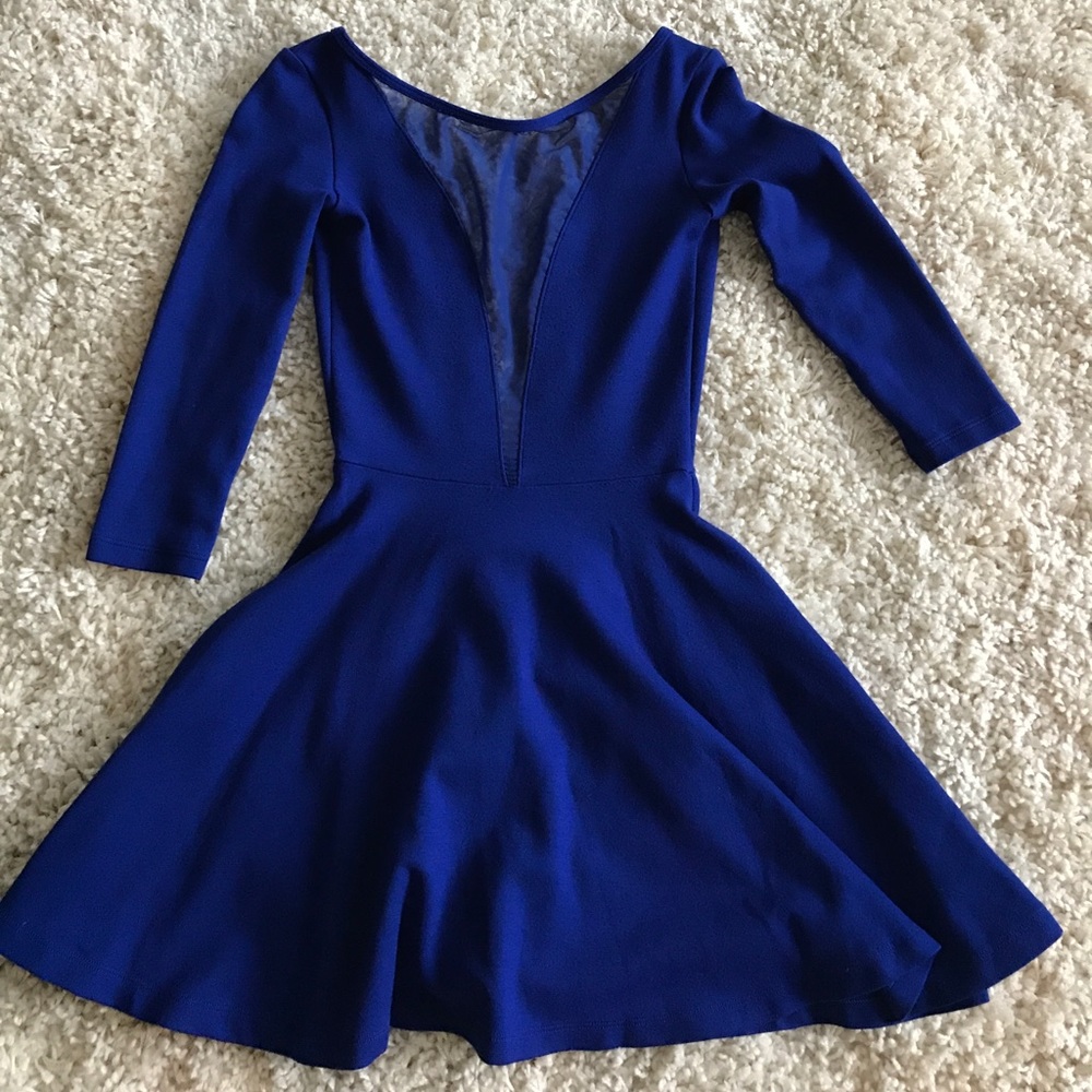 American apparel dress royal blue size small