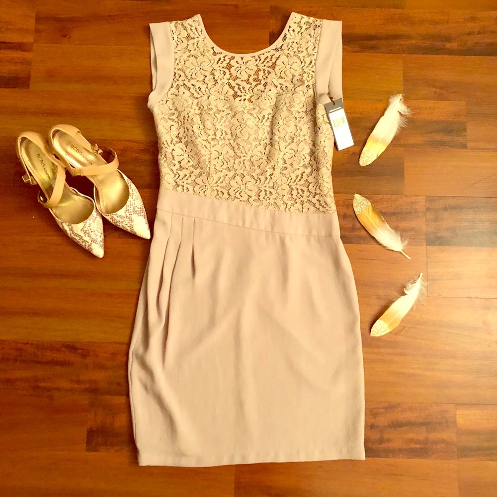 BCBGMAXAZRIA
Womens Brown Pumice Lace Aimee Dress