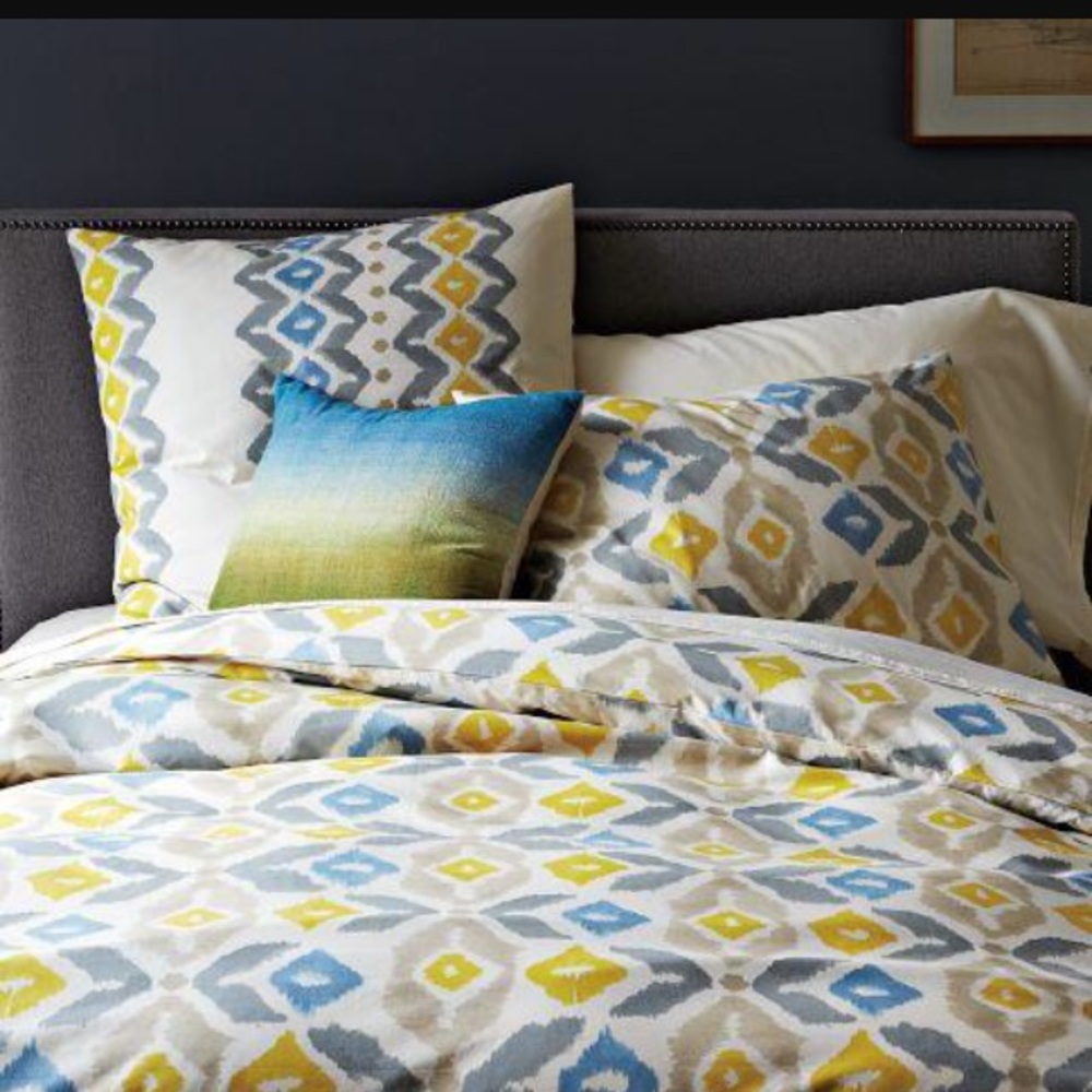 West Elm Organic Cotton Duvet Cover & Shams!