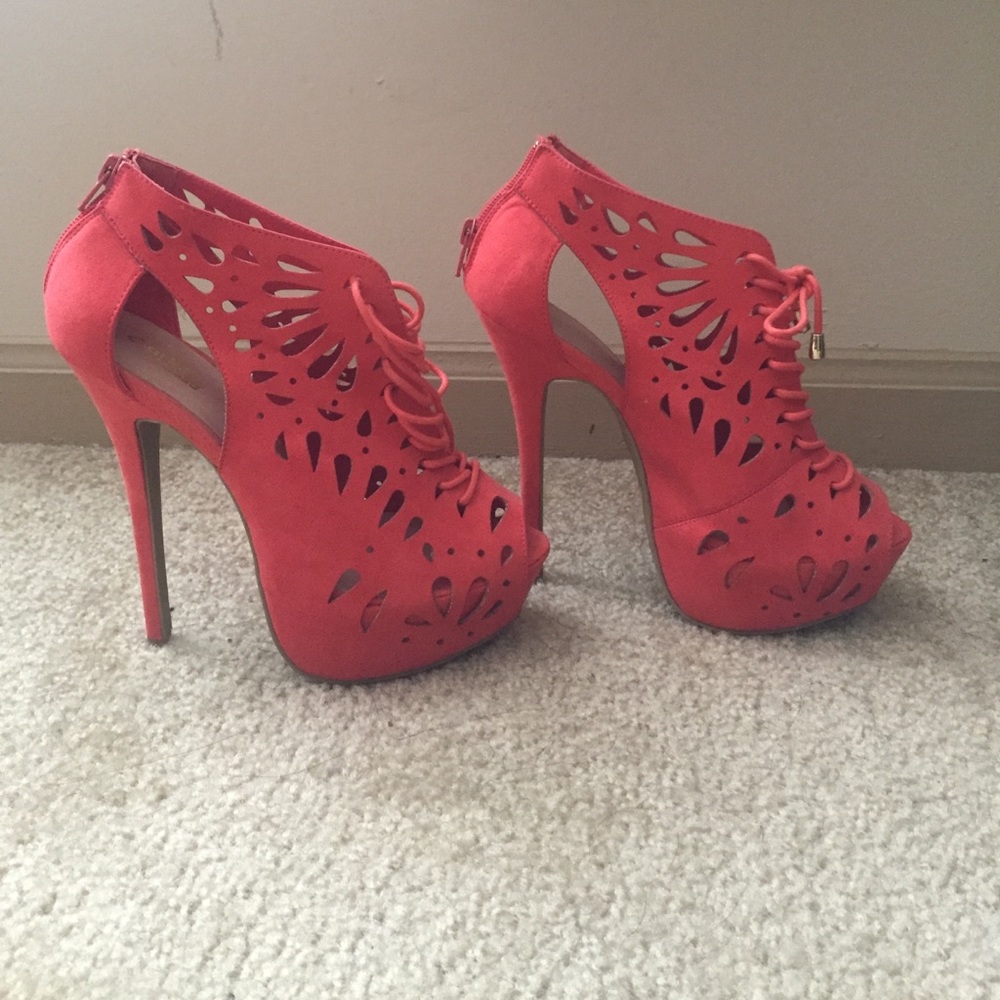 Charlotte Russe coral heels.