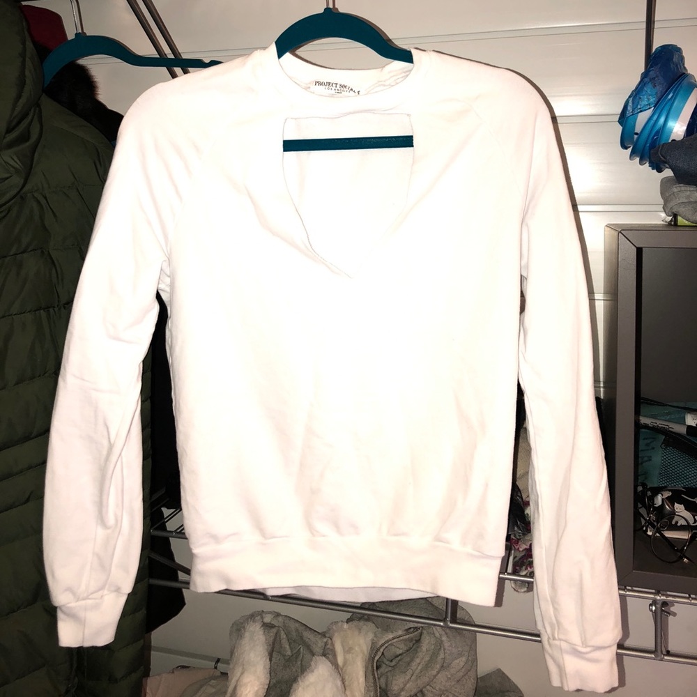 Choker V-neck Long Sleeve