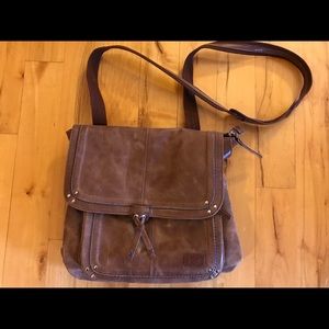 The Sak Distressed Brown Messenger Bag, NWOT