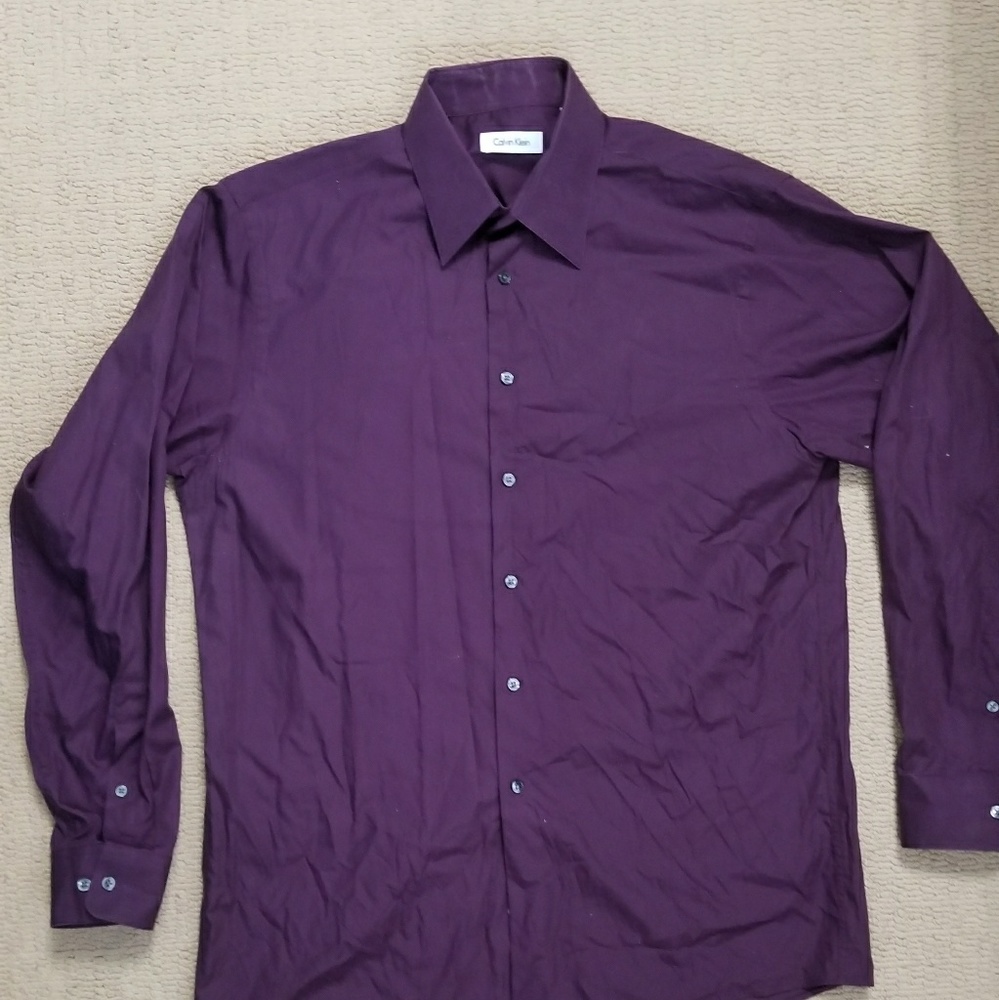 Calvin Klein Dark Purple Dress Shirt