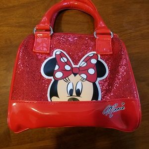 NWOT - Minnie Mouse Patent and Glitter Red Purse