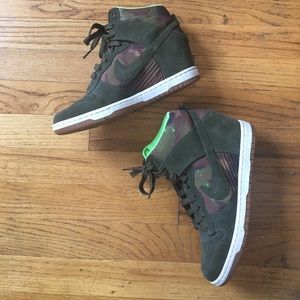 Nike Dunk Sky Hi camo wedge sneakers