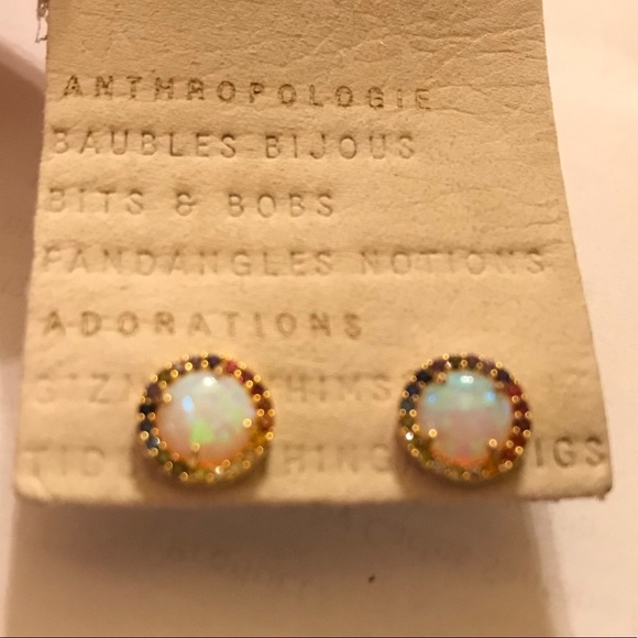 Anthropologie Rainbow Opal Post - Picture 2 of 3