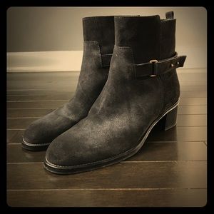 JCrew suede booties.