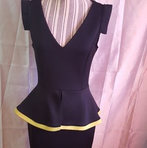 Black peplum dress