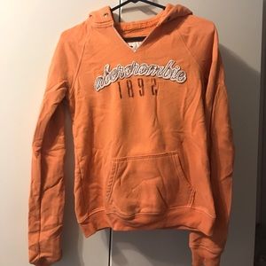 Abercrombie Orange Pullover Hoodie Kids XL