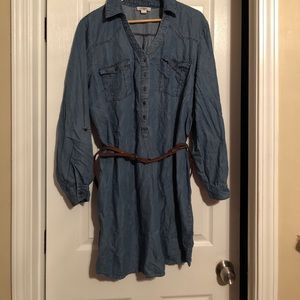 Denim shirt dress