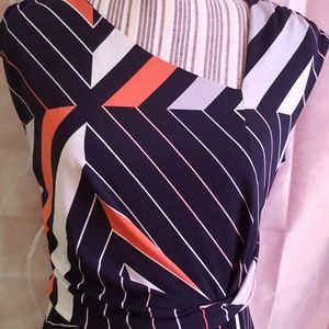 Stripped pattern dress