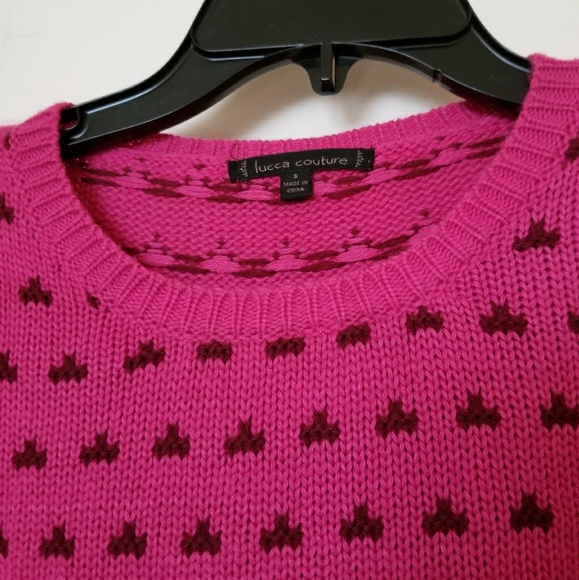 Luca Couture raspberry sweater - Picture 2 of 2