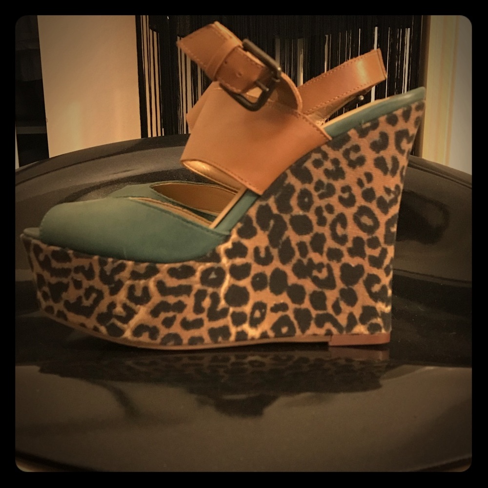 Nine West Cheetah Wedges