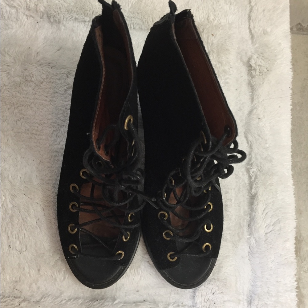 Jeffrey Campbell lace up booties