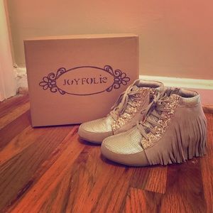 Joyfolie fringe bootie