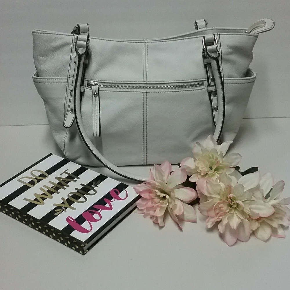 Tignanello white genuine leather purse