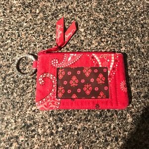 Red bandanna paisley print wallet vera Bradley