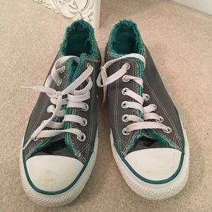 Women's Lowtop Converse sneakers Green & Grey