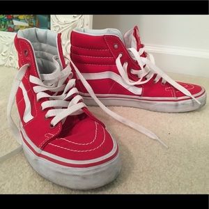 Red SK8-Hi Hightop Vans