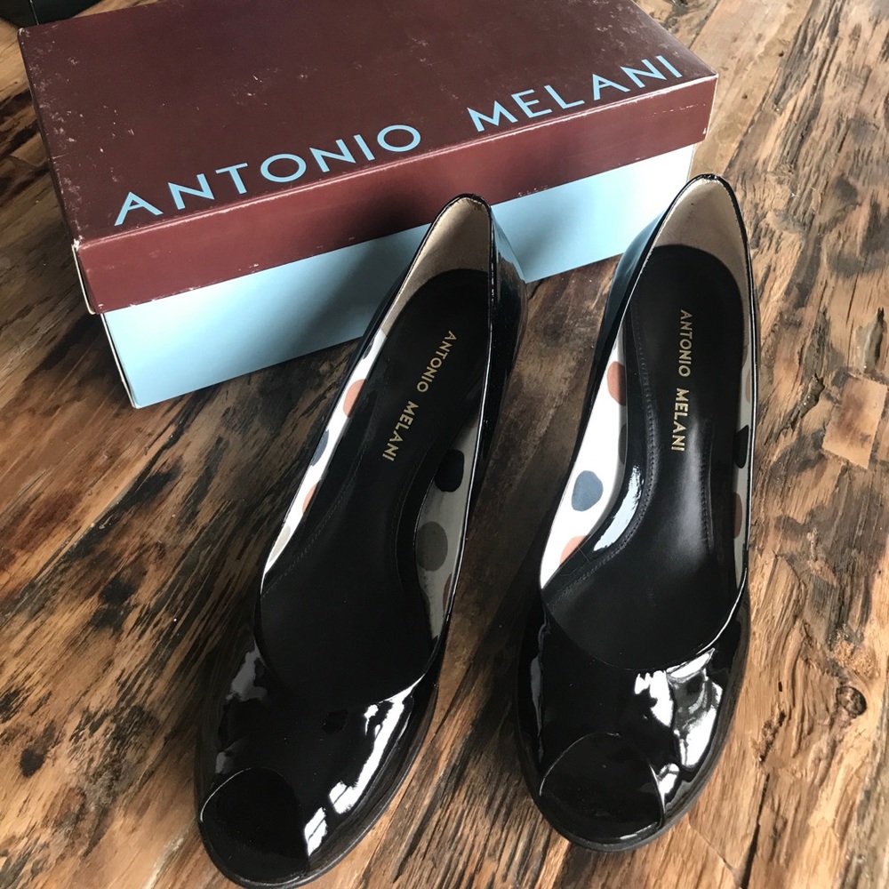Antonio Melani Black Patent Shoes