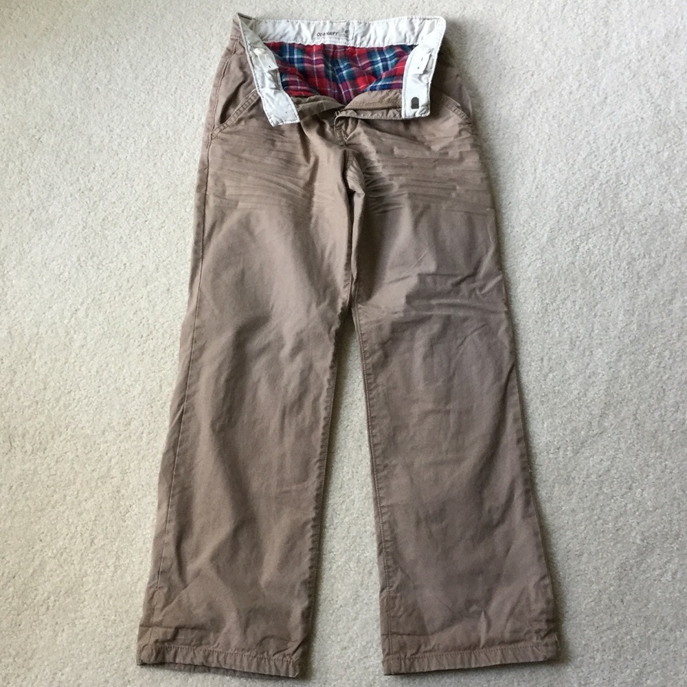 Old  Navy lined khaki pants (Boys).